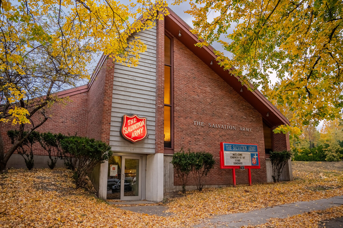 Helping out at the Salvation Army Burlington